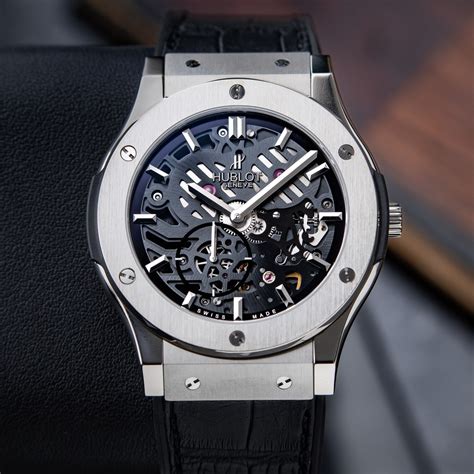 hublot extra thin skeleton titanium|Introducing The Hublot Classic Fusion Extra.